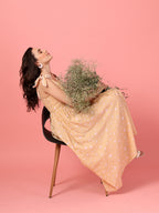 Gingham Print Butterfly Maxi Dress