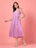 Lilac Schiffli Embroidered Maxi Dress