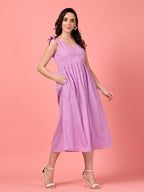 Lilac Schiffli Embroidered Maxi Dress