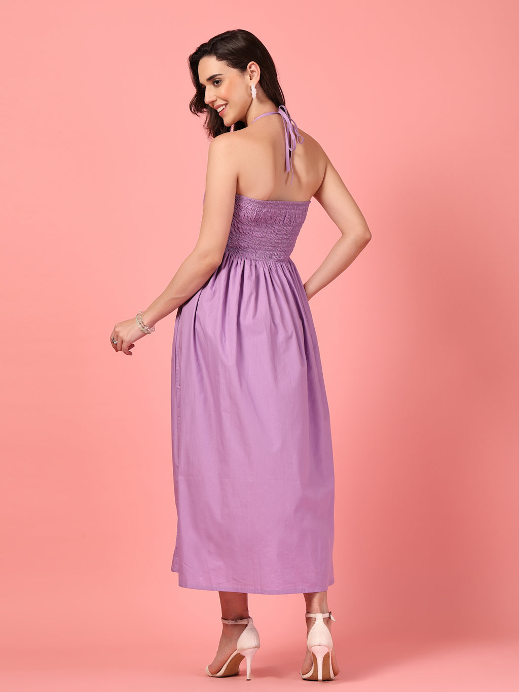 Halter Neck Cotton Dress