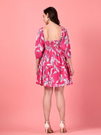 Floral Printed Smocked Midi Dress