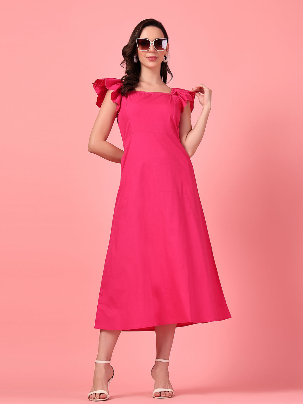 Ruffle Sleeve Dress
