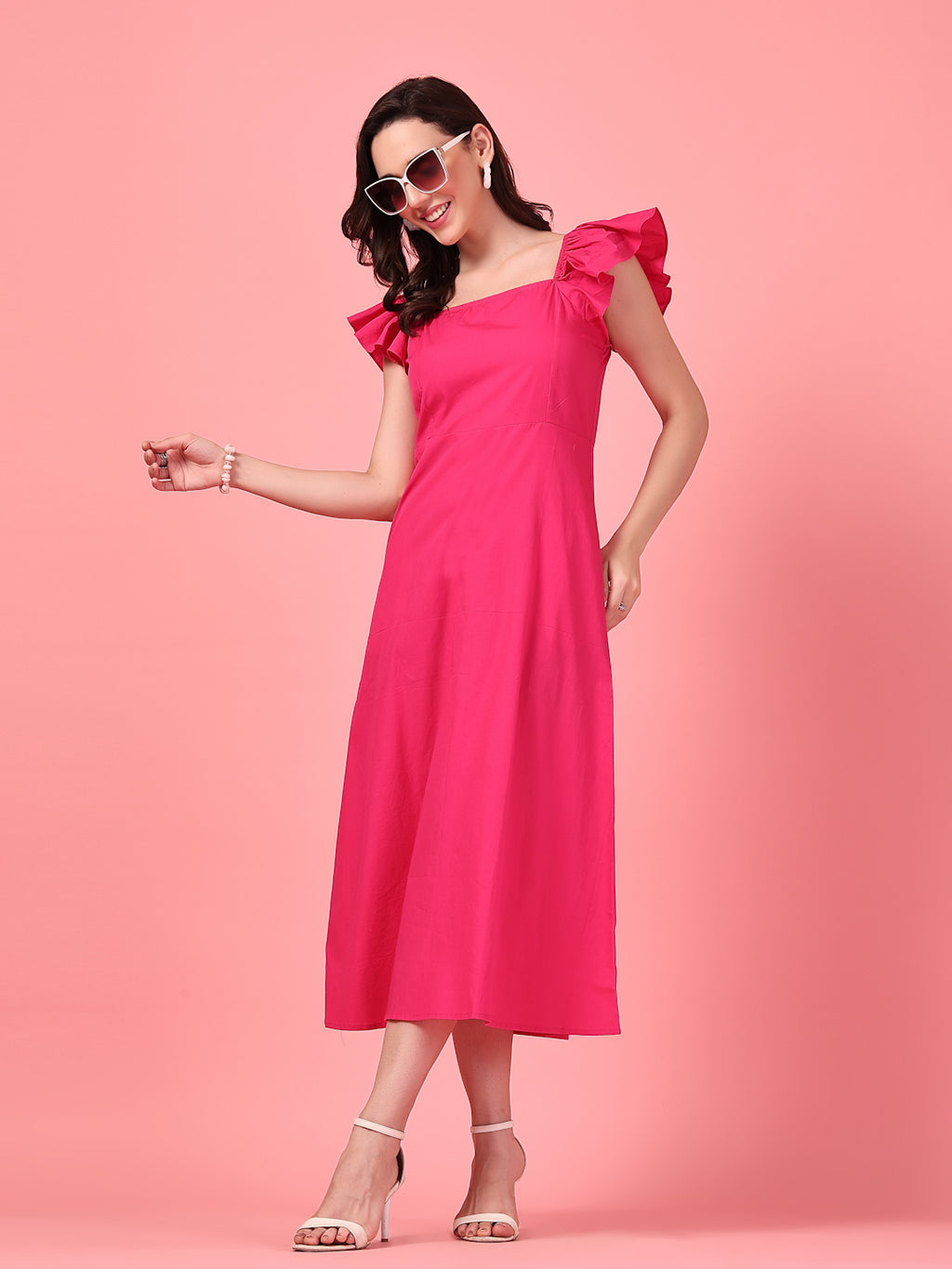 Ruffle Sleeve Dress