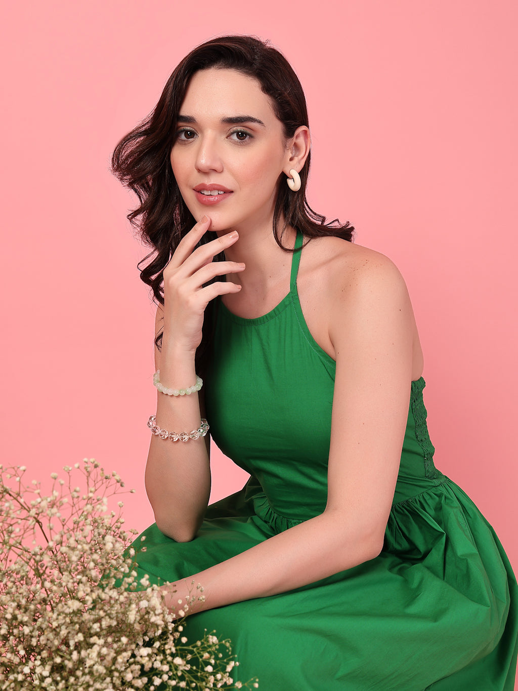 Halter Neck Cotton Dress