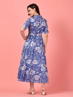 Allover Floral Cotton Maxi Dress