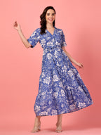 Allover Floral Cotton Maxi Dress