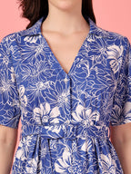 Allover Floral Cotton Maxi Dress