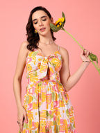 Bohemian Smocked Tiered Maxi Dress