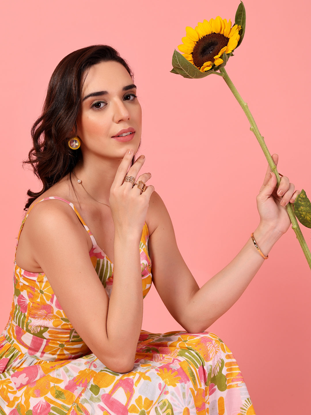 Bohemian Smocked Tiered Maxi Dress