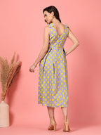 Sleeveless Yellow Polka Dot Dress