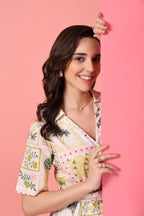 Printed Cotton Tropical Maxi Dress