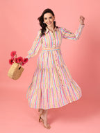 Long Sleeve Cotton Maxi Dress