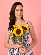 Sleeveless Floral Cotton Midi Dress